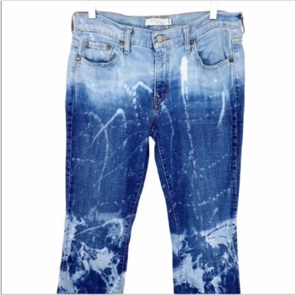 LEVI’S 515 bleached splattered tie dye jeans 8 - Picture 5 of 8
